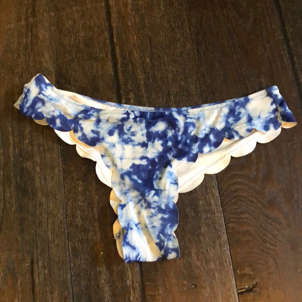 Tie dye scalloped PINK bottoms